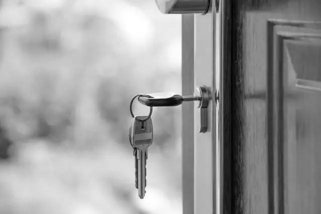 A key in a front door